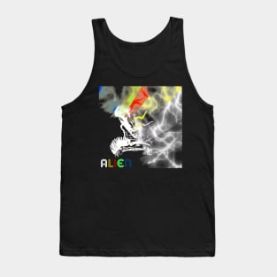 Alien retro rainbows Tank Top